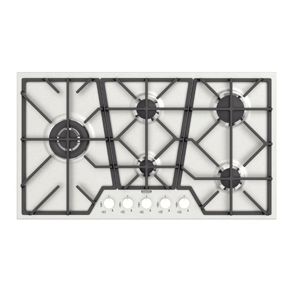 [94728184] COCINA ENCIMERA PENTA INOX FULL 5GX 90, DESIGN COLLECTION, CON TRIPLE LLAMA, SAFESTOP, EN ACERO INOX., 90X51 CM.