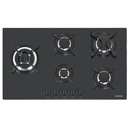 PLACA DE COCCION PENTA SIDE PLUS B 5GG TRI 90, PERFECTA, CON TRIPLE LLAMA, EN VIDRIO TEMPLADO NEGRO, 86X51 CM