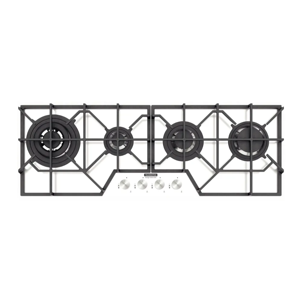[94732194] COCINA ENCIMERA SLIM GLASS FULL WHITE 4GG B100 SAFESTOP, DESIGN COLLECTION, EN VIDRIO TEMPLADO, 101,5X38 CM.