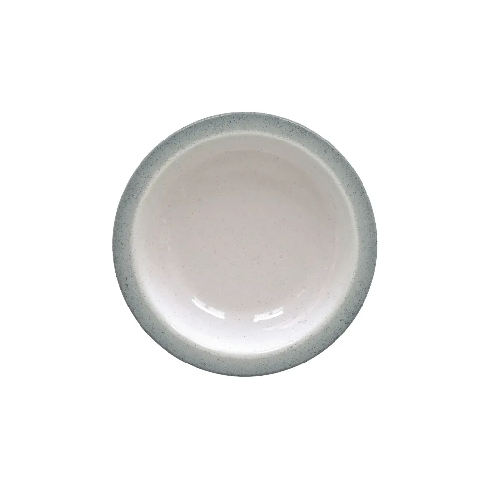 [96880005] PLATO HONDO EN PORCELANA Ø22 CM. RUSTICO CINZA