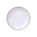 PLATO HONDO EN PORCELANA Ø22 CM. RUSTICO MARRON