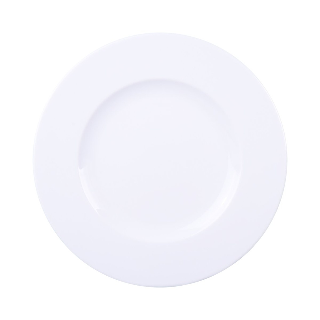 [96600001] PLATO RASO EN PORCELANA Ø28 CM. ELENA