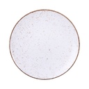 PLATO RASO EN PORCELANA Ø28 CM. RUSTICO MARRON