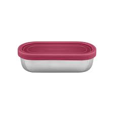 [61229085] POTE PARA ALIMENTOS EN ACERO INOX CON TAPA ROSA 0,4 L. FREEZINOX
