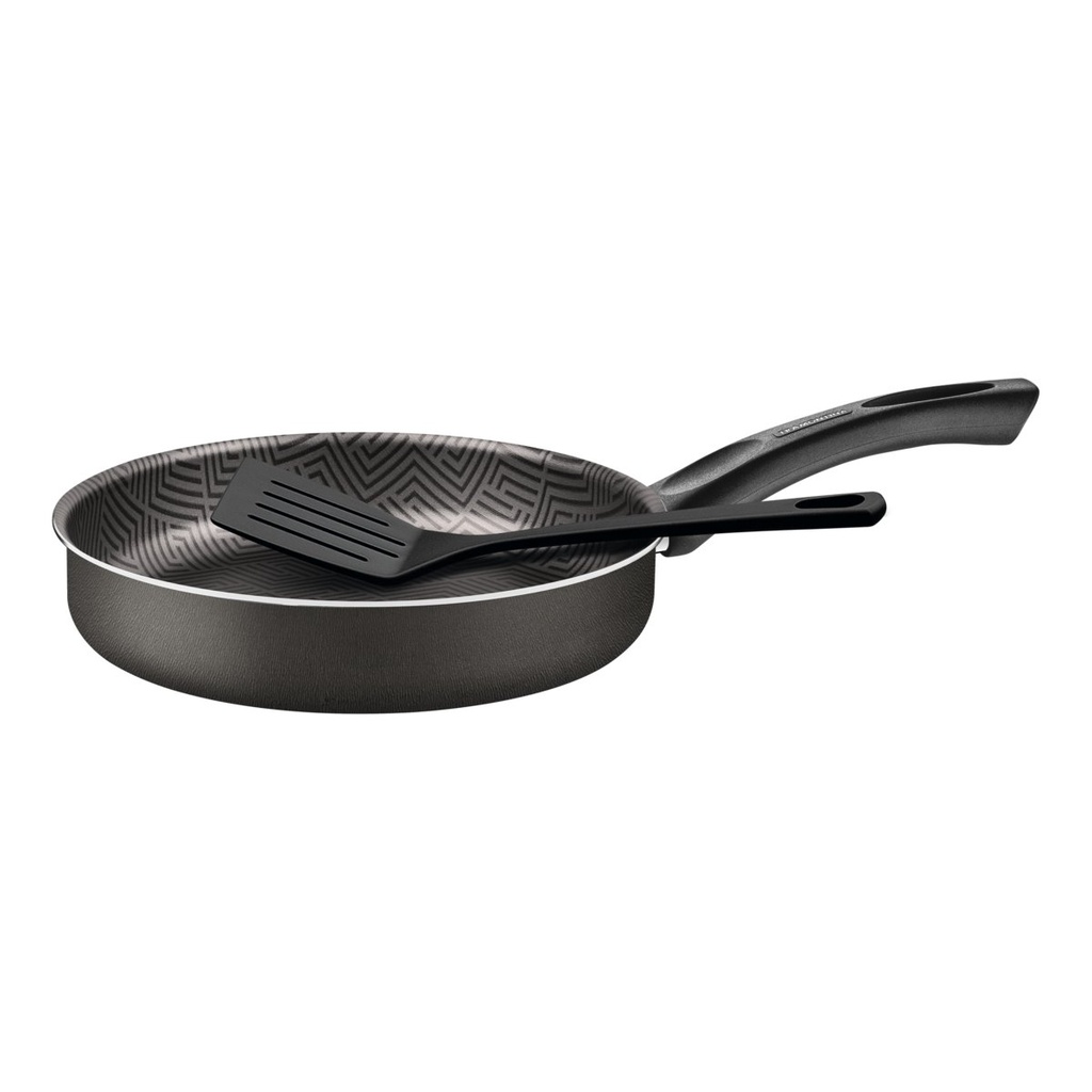 SARTEN RECTA 24 CM CON ESPATULA PAR