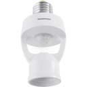SENSOR DE PRESENCIA 360° TOMA E27 FOTOCELULA BLANCO