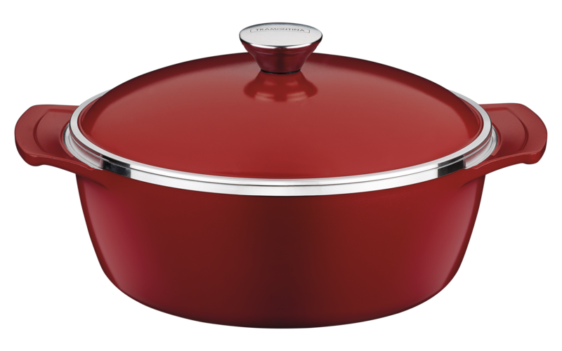 [20940730] CACEROLA ANTIADHERENTE CON TAPA 6,8 L. Ø 30 CM. LYON RED