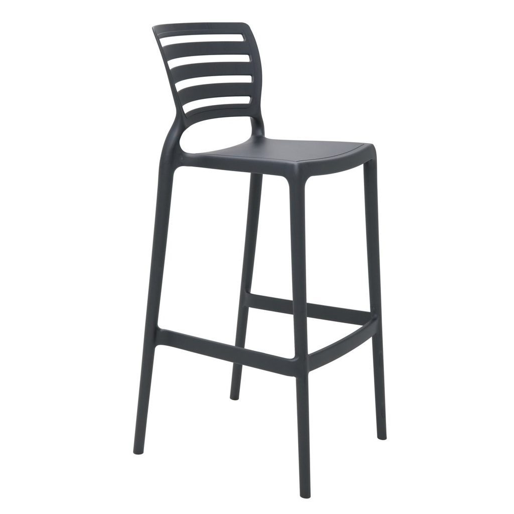 [92137007] SILLA ALTA BAR GRAFITO SOFIA (Polipropileno)