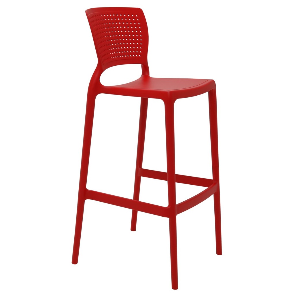 [92138040] SILLA ALTA BAR ROJA SAFIRA