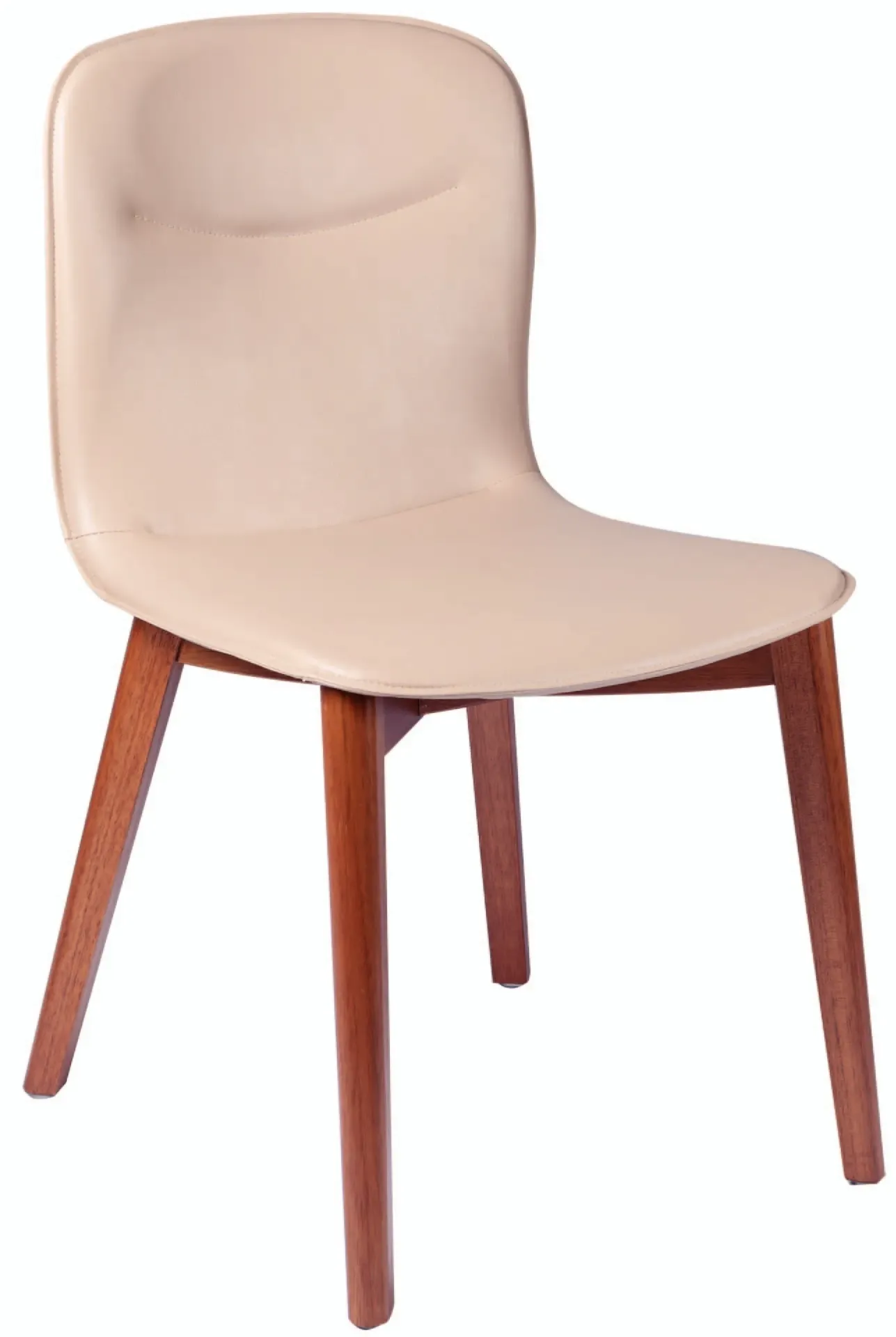 [14162131] SILLA PORTO DE MADERA TAUARI ALMENDRA CON TAPIZADO BEIGE