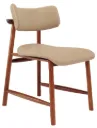 SILLA RITMO MARUJA DE MADERA TAUARI ALMENDRA CON TAPIZADO BEIGE