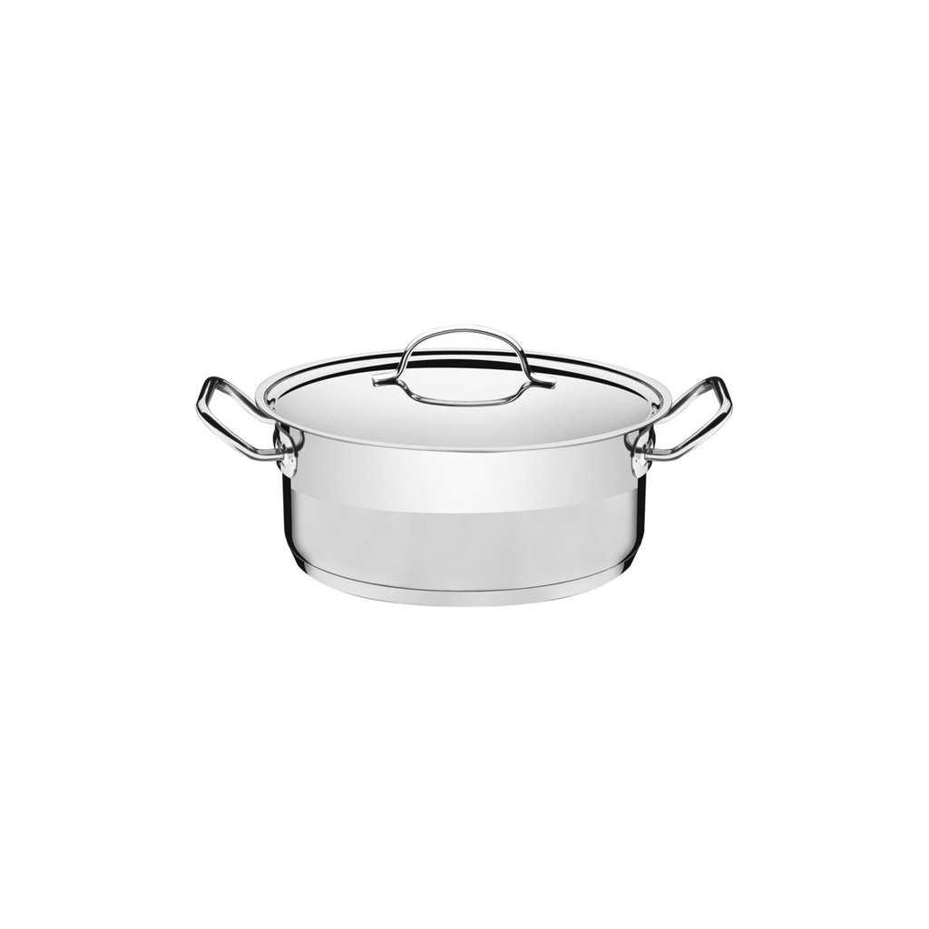 CACEROLA EN ACERO INOXIDABLE FONDO TRIPLE Ø16 CM. 1,4L. PROFESSIONAL