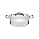 CACEROLA EN ACERO INOXIDABLE FONDO TRIPLE Ø20 CM. 2,9L. PROFESSIONAL