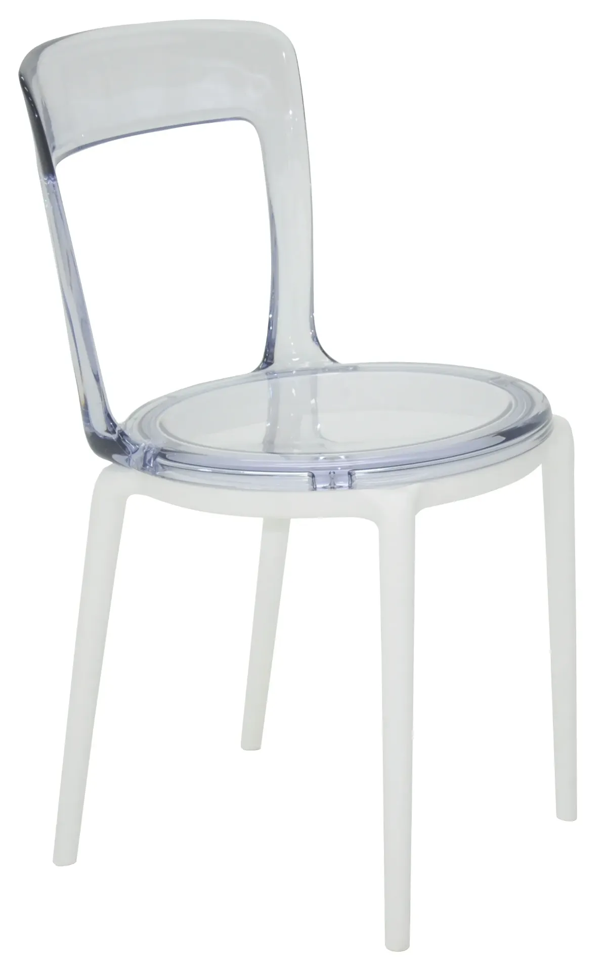 [92090211] SILLA TRANSPARENTE Y BLANCO LUNA C