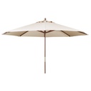 SOMBRILLA PLEGABLE DE POLIESTER BEIGE Ø3 M. CON ESTRUCTURA DE MADERA