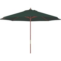 SOMBRILLA PLEGABLE DE POLIESTER VERDE Ø2 M. CON ESTRUCTURA DE MADERA
