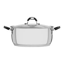 CACEROLA RASA EN ACERO INOXIDBLE FONDO TRIPLE 8,9L. Ø30CM. SOLAR SILICONE