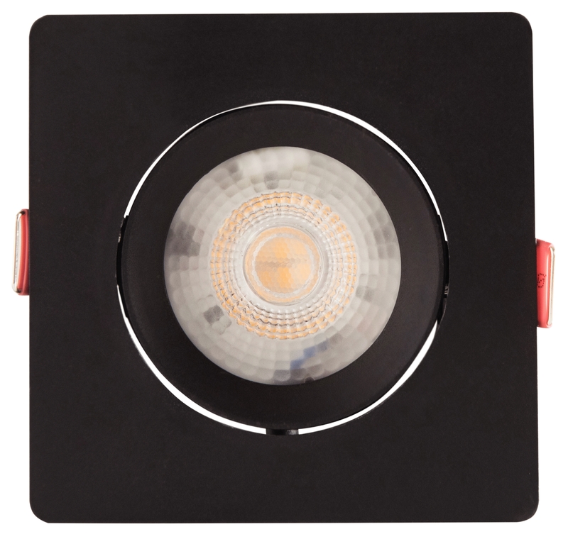 SPOTLED CUADRADO BLACK 3W - 3000K LUZ AMARILLA