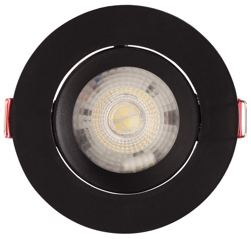 SPOTLED REDONDO BLACK 3W - 3000K LUZ AMARILLA