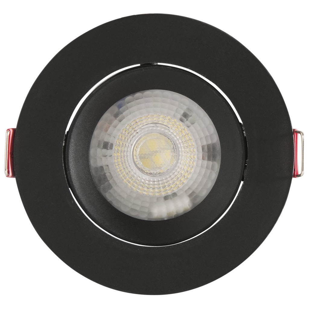 SPOTLED REDONDO BLACK 5W - 3000K LUZ AMARILLA
