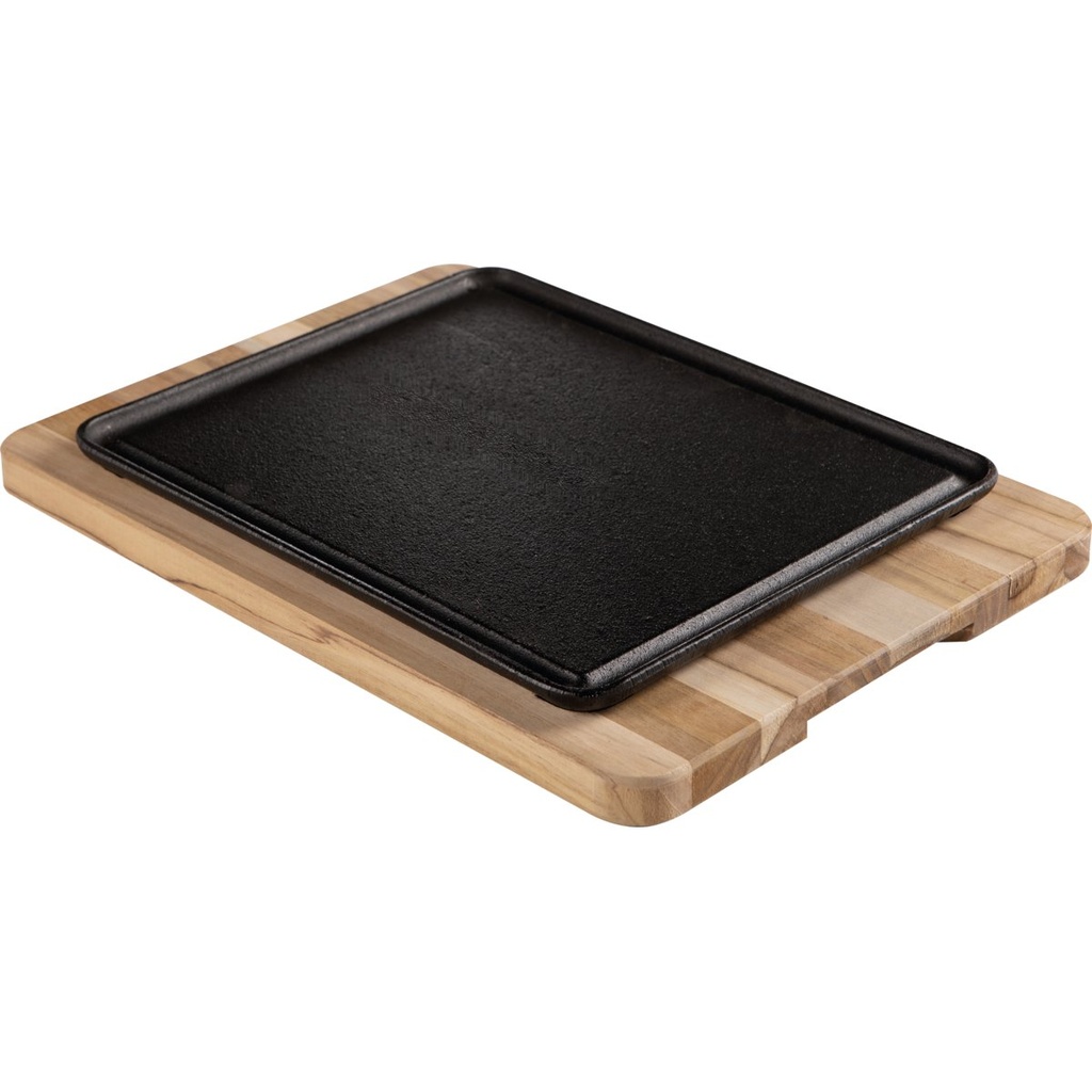 [10239684] TABLA C/ PLACA DE HIERRO RECTANGULAR 35X25 CM CHURRASCO