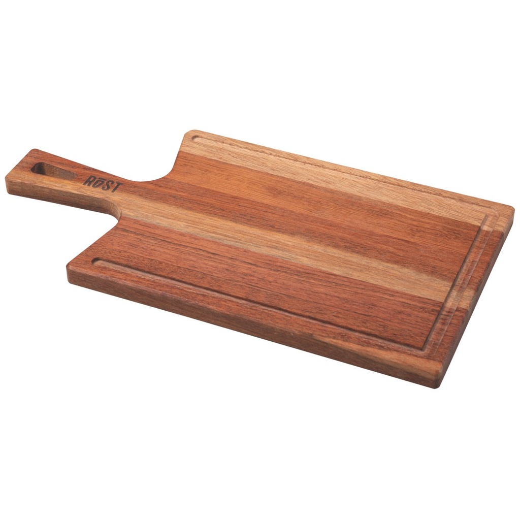 [13554371] TABLA DE MADERA CON MANGO PARA CORTAR Y SERVIR CHURRASCO 40X21 CM. ROST