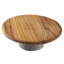 TABLA PARA TORTA CON SOPORTE DE PIEDRA 26 CM PROVENCE