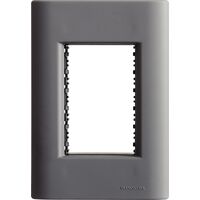 TAPA 3 PUESTES 4X2 GIZ TITANIO SOFT TOUCH