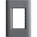 TAPA 3 PUESTES 4X2 GIZ TITANIO SOFT TOUCH