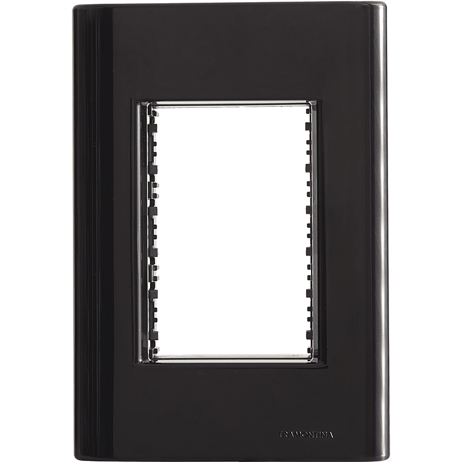 TAPA 3 PUESTOS 4X2 GIZ NEGRO