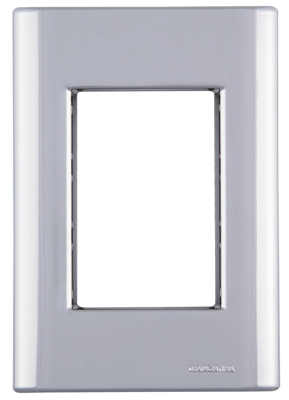 TAPA 3 PUESTOS 4X2 PLATA GIZ SOFT TOUCH