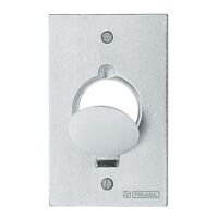 [56121095] TAPA UÑA SIMPLE PARA CAJA DE PISO 4X2 CROMADA