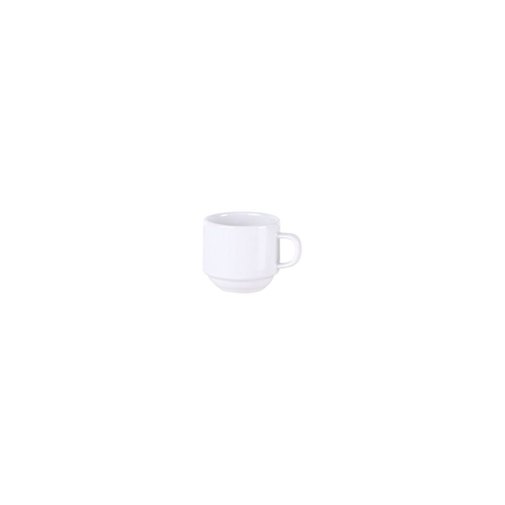 TAZA PARA CAFE EN PORCELANA APILABLE 100 ML. PAOLA