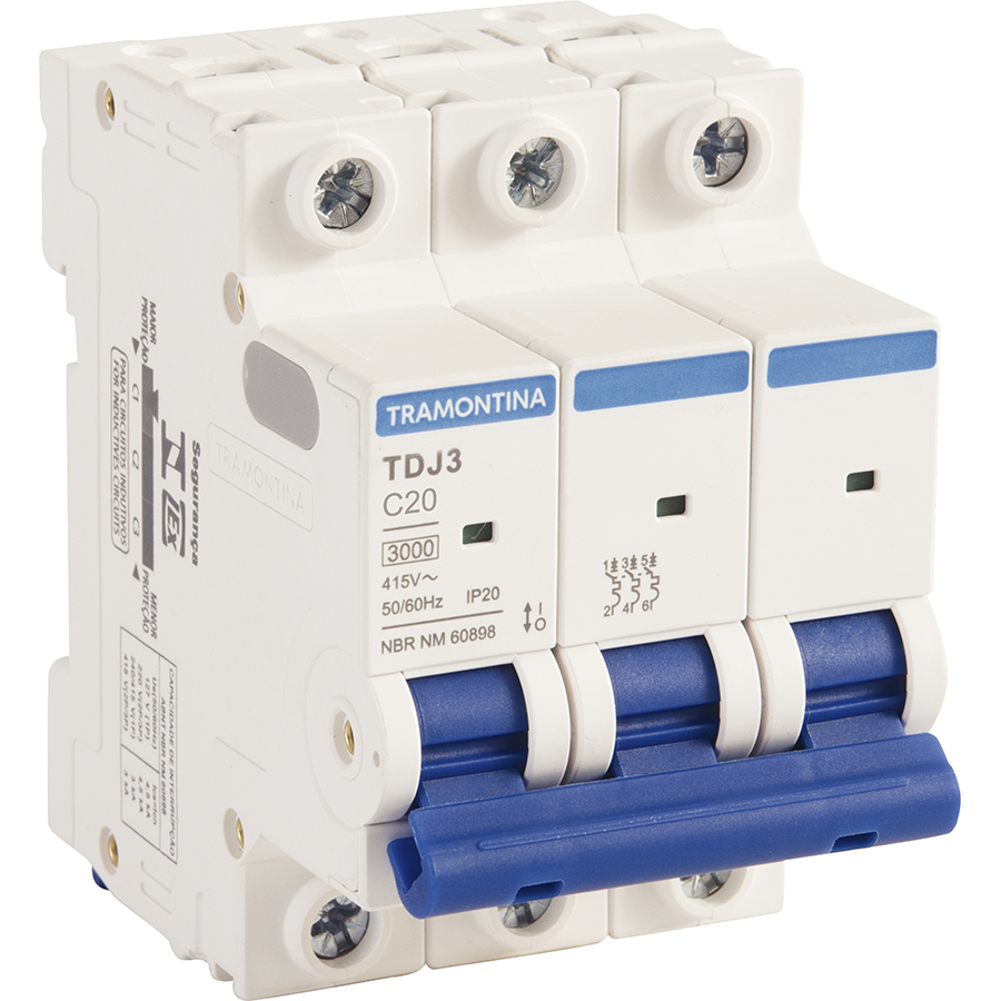 TERMOMAGNETICO TDJ3-3C20 3P 20A 3KA
