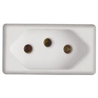 TOMACORRIENTE 2P+T 10A/250V BLANCO