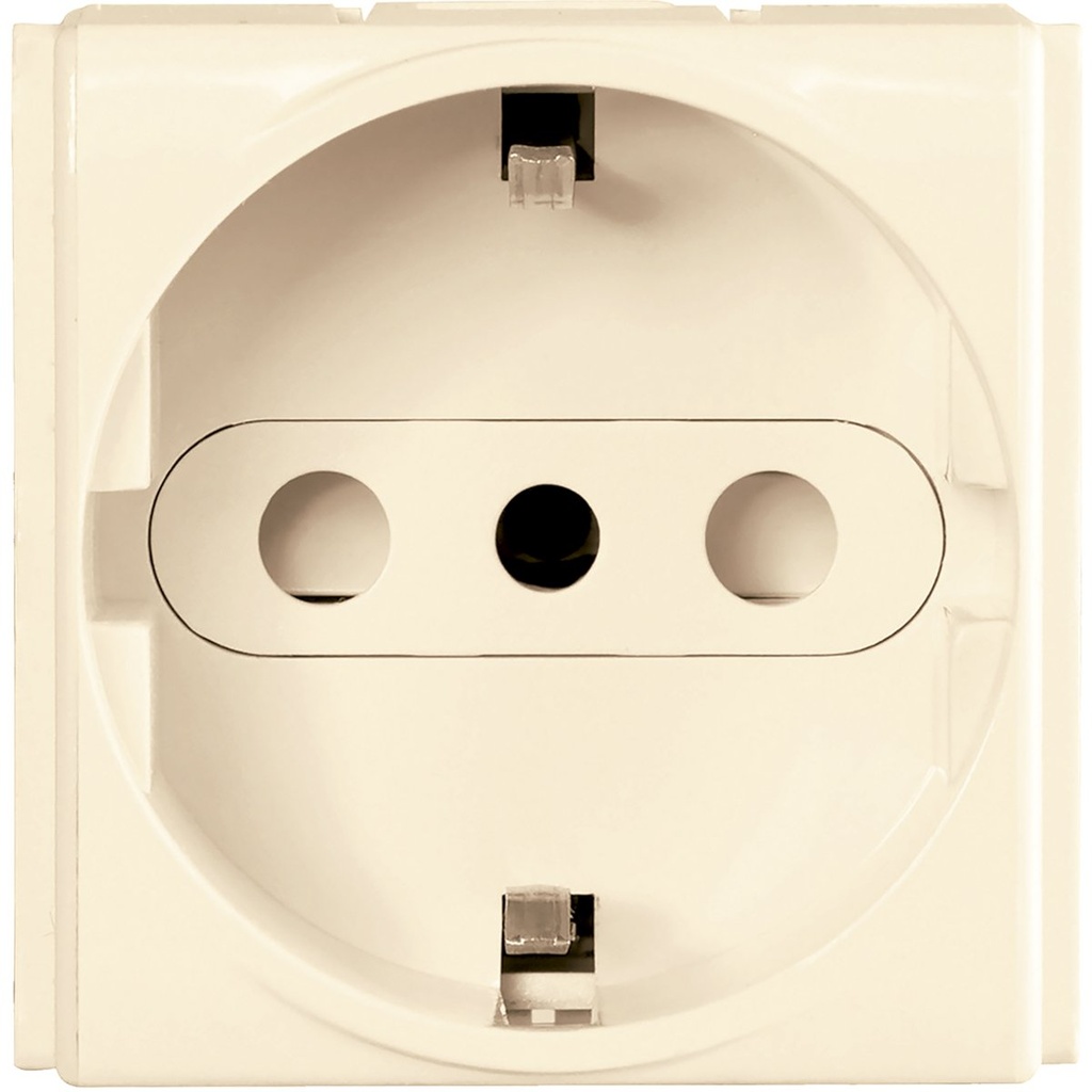 TOMACORRIENTE 2P+T SCHUKO 16A 250V~ COLOR BEIGE