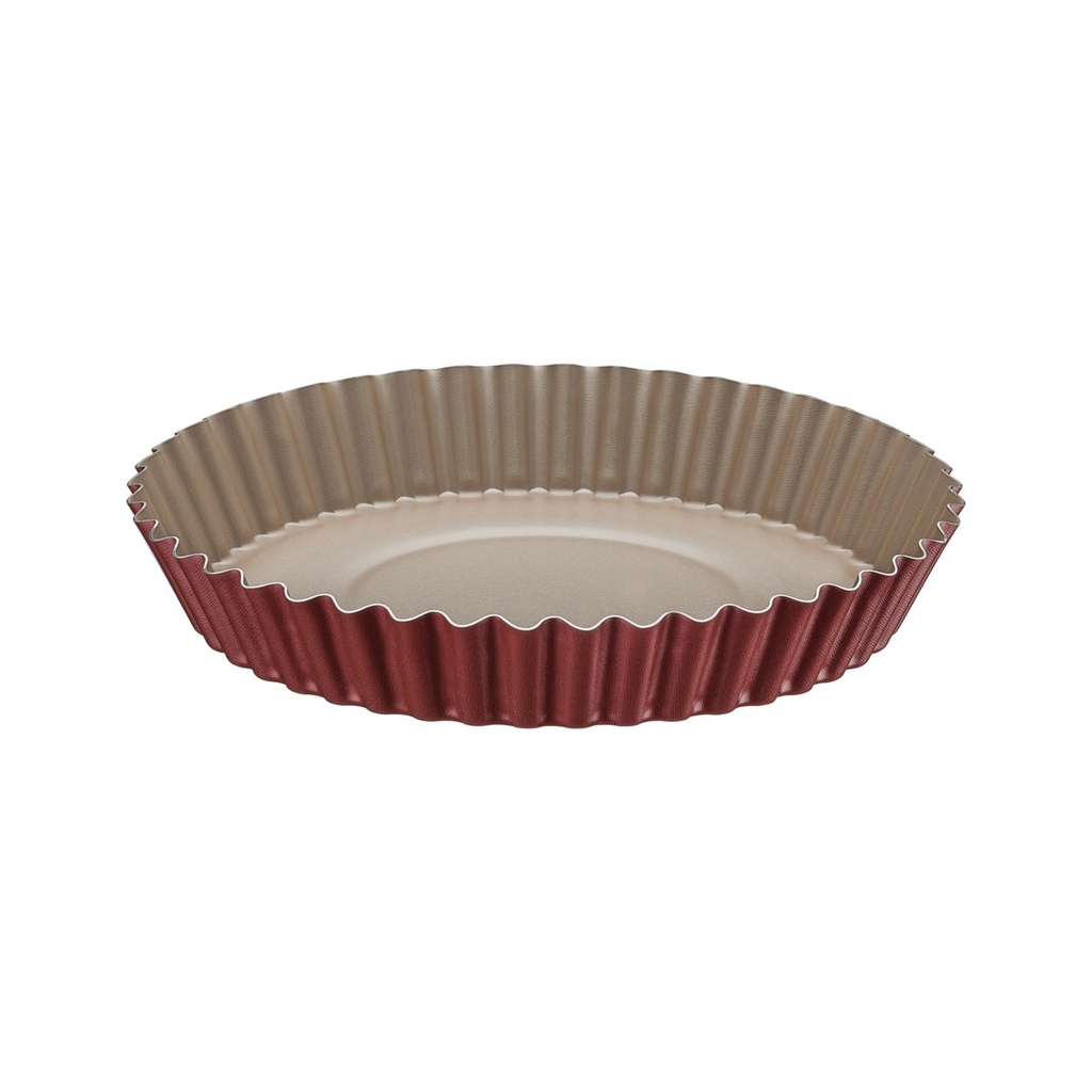 TORTERA ACANALADA EN ALUMINIO CON REVESTIMIENTO INTERNO EN ANTIADHERENTE Ø26CM