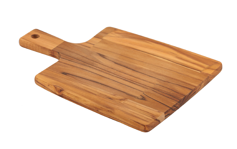 Tabla de Cocina en madera Teca con mango 34x23,3 cm