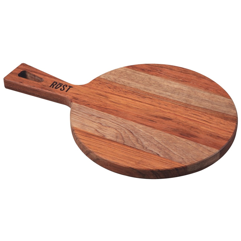 [13558371] Tabla de Corte Rost Redondaen Madera de Jatoba Combinada con Mango y Acabado al Aceite 34 x 23 cm