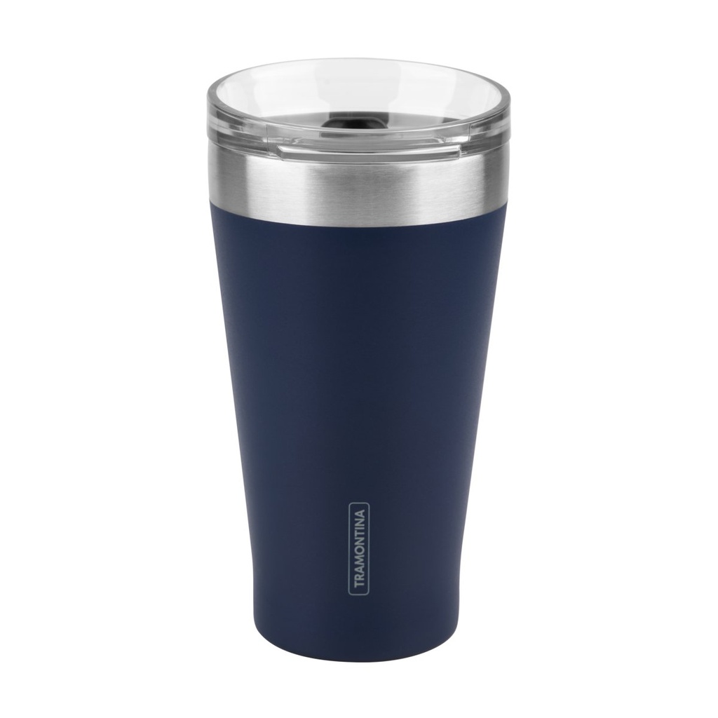 VASO TERMICO CON TAPA - AZUL