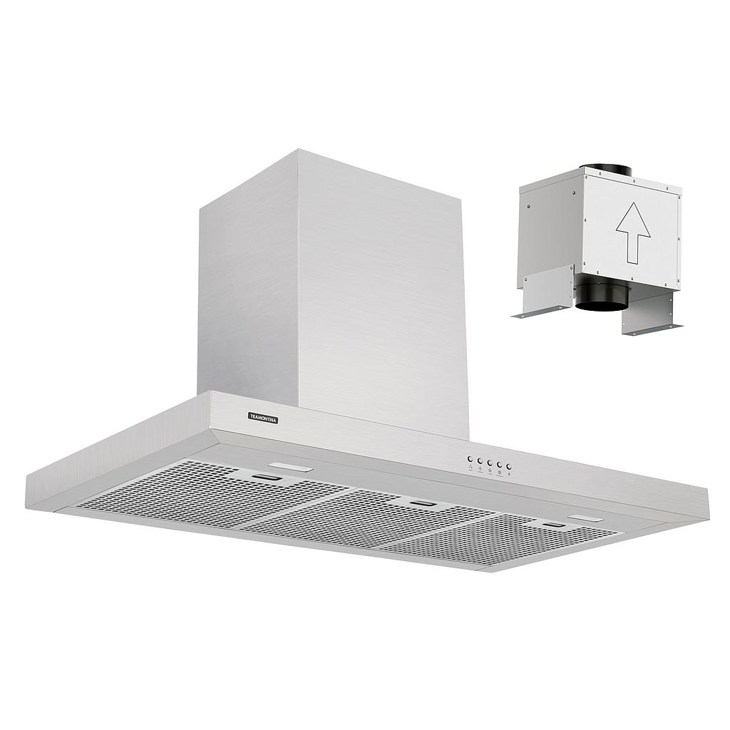 [95800023] CAMPANA DE PARED DRITTA 90 SPLIT, PRIME, EN ACERO INOX., CON MOTOR EXTERNO, 90 CM