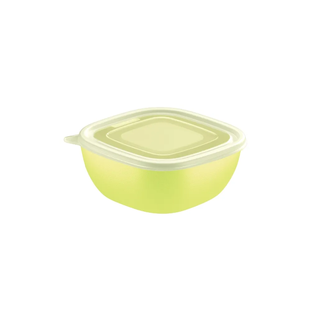 POTE 600 ML. MIXCOLOR VERDE LIMA CON TAPA TRANSPARENTE