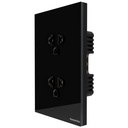 TOMA DOBLE 2P+T UNIVERSAL 15A NEGRO