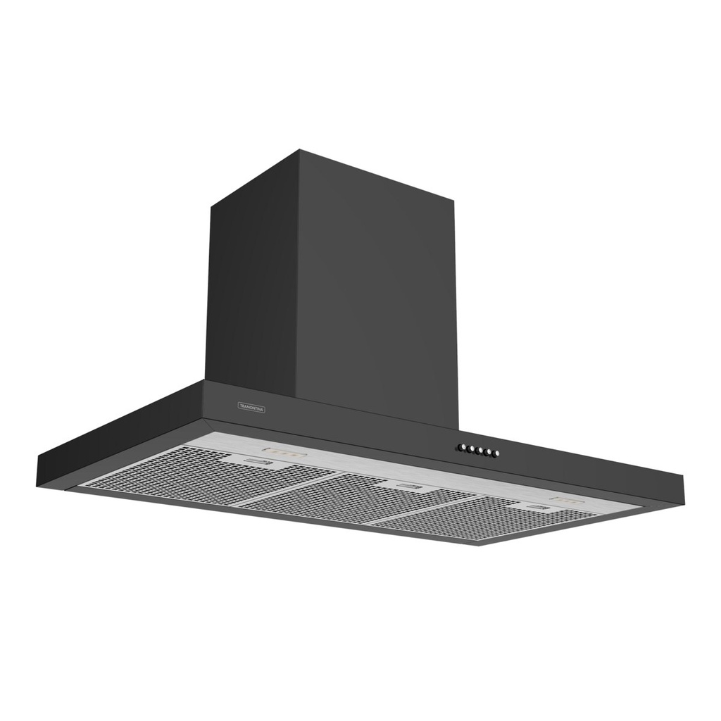 CAMPANA DE PARED NEW DRITTA BLACK 90 EN ACERO INOX
