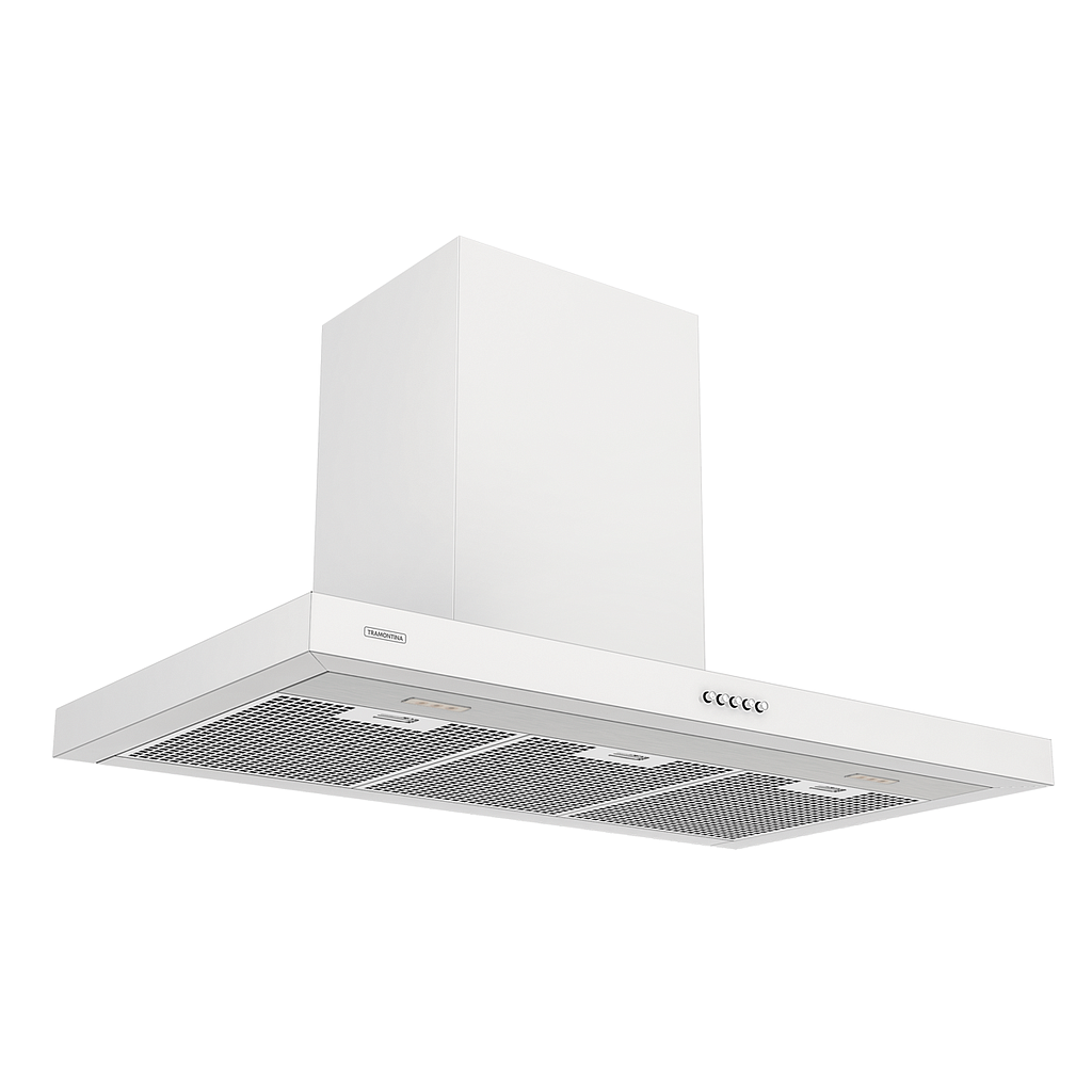 CAMPANA DE PARED NEW DRITTA WHITE 90 EN ACERO INOX