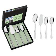 JUEGO DE UTENSILIOS EN ACERO INOXIDABLE 4 PIEZAS ZURIQUE