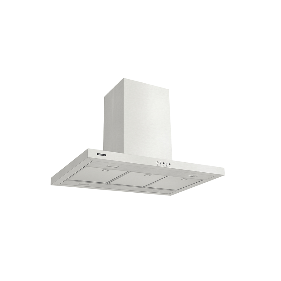 [95800018] CAMPANA NEW DRITTA ISLA 90, PERFECTA, EN ACERO INOX., 90 CM