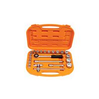 [44831222] MALETIN PLASTICO CON DADOS HEXAGONALES 1/2" Y ACCESORIOS - MILIMETROS - 23 PIEZAS