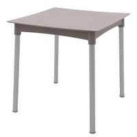 [92352210] MESA DIANA EN POLIPROPILENO CONCRETO CON PATAS DE ALUMINIO ANODIZADO