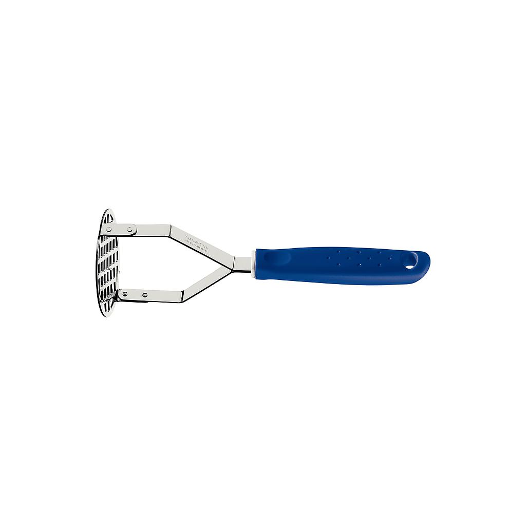 [25655110] PURETERA EN ACERO INOXIDABLE 24 CM. CON MANGO AZUL UTILITA